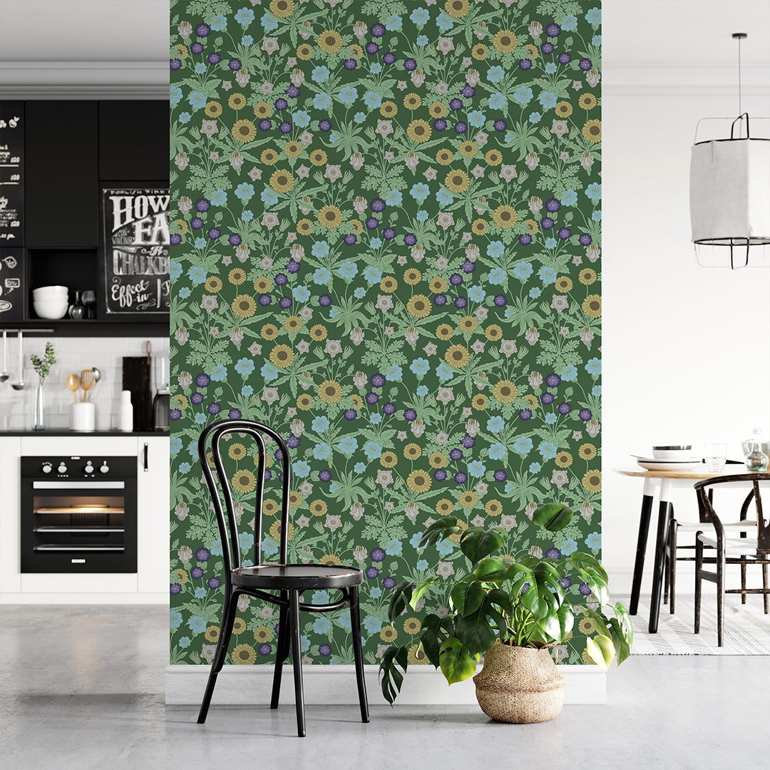 Colorful Wildflowers by Morris Wallpaper W128