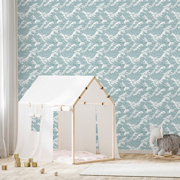 Japanese Aqua Mint Wallpaper A112