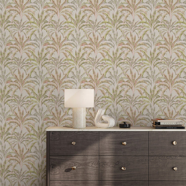 Pastel Banana Leaf Wallpaper A138
