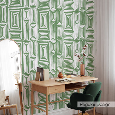 Green Hazelnut Maze Wallpaper W037