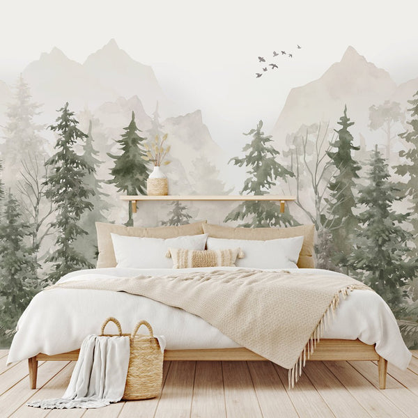 Mystic Woodland Wall Mural WM048 - CostaCover - Peel and stick Removable Wallpaper - abstract wallpaper - accent wallpaper - adhesive wallpaper