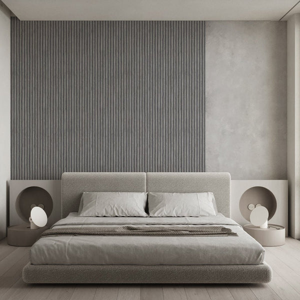 Wooden Gray Oak Slat Panels Wallpaper A003 - CostaCover - Peel and stick Removable Wallpaper - abstract wallpaper - accent wallpaper - adhesive wallpaper