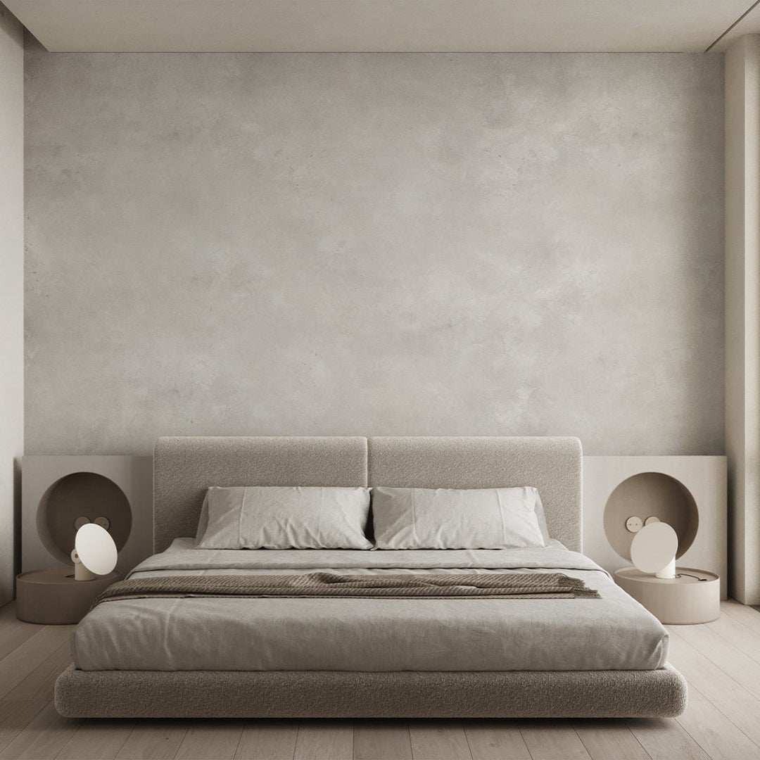 Light Gray Plaster Wall Mural with a subtle textured effect