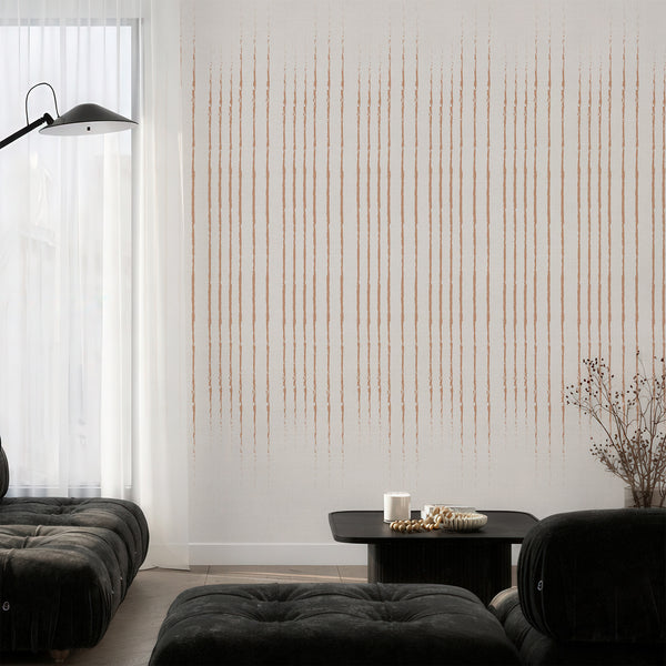 Orange Vertical Stripes Wall Mural AM200