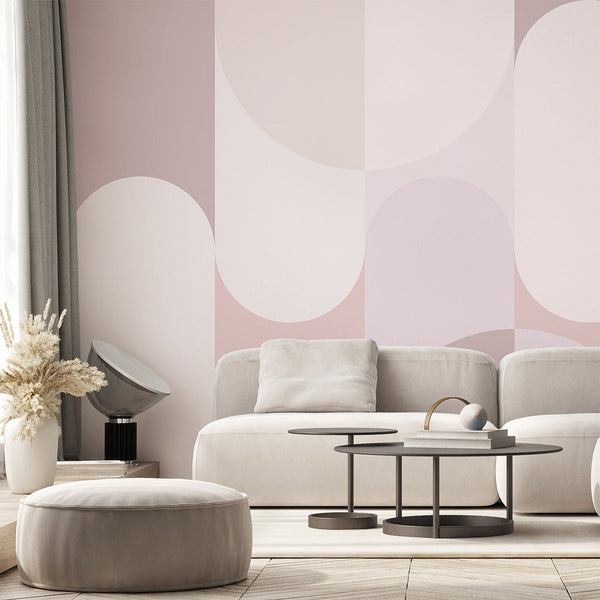 Abstract Pink Arches Wall Mural AM065 - CostaCover - Peel and stick Removable Wallpaper - about walls - Abstract - Abstract Arch