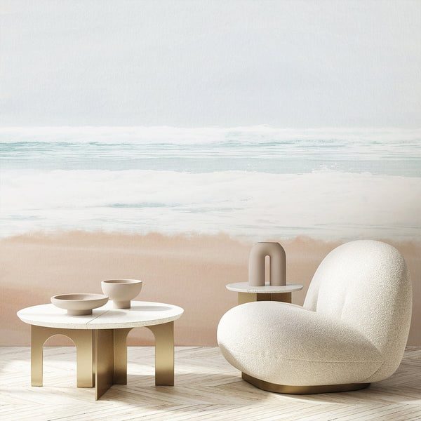 Pastel Seascape Wall Mural AM157 - CostaCover-Peel and stick Removable Wallpaper-abstract wallpaper-accent wallpaper-adhesive wallpaper