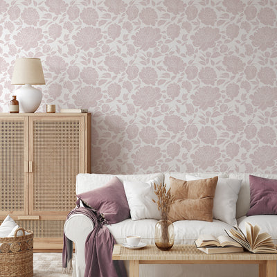 Pastel Pink Peony Flowers Wallpaper CC300