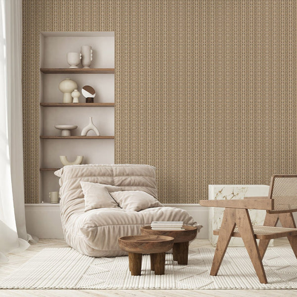 Rattan Weave Effect Style 2 Wallpaper A015 - CostaCover - Peel and stick Removable Wallpaper - about walls - accent wallpaper - adhesive wallpaper