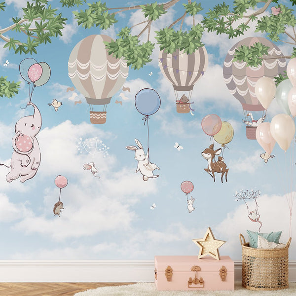 Cute Animals & Forest Wall Mural CCM156 - CostaCover - Peel and stick Removable Wallpaper - abstract wall art - abstract wallpaper - adhesive wallpaper