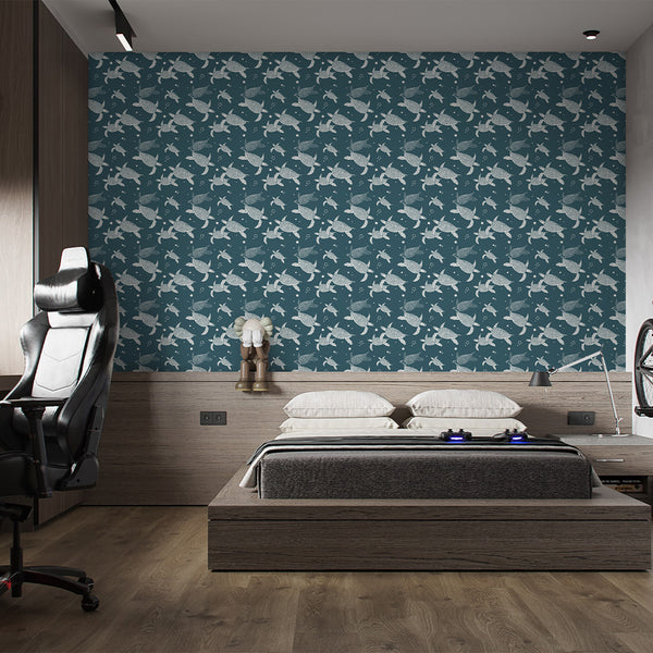 Blue Sea Turtle Wallpaper A119