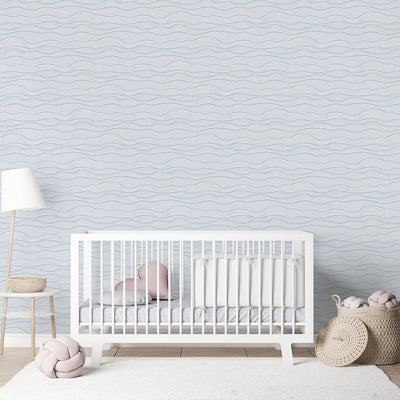 Light Blue Waves Wallpaper A098
