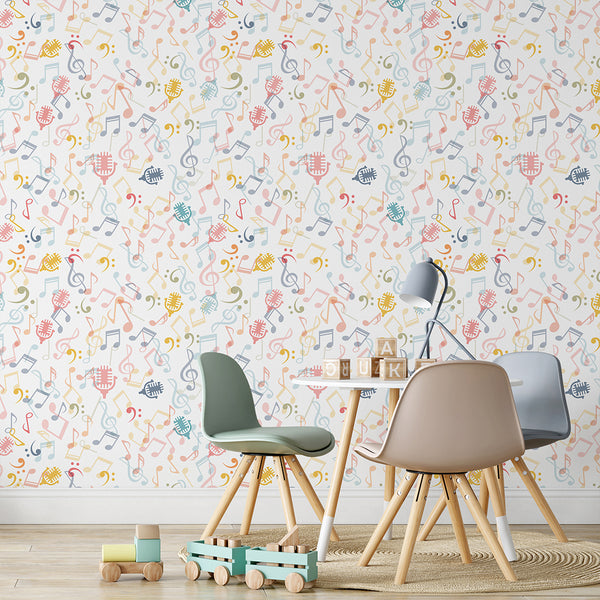 Colorful Music Notes Wallpaper S135