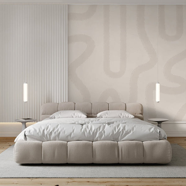 Beige Lines Wall Mural AM041 - CostaCover - Peel and stick Removable Wallpaper - about walls - Abstract - abstract lines