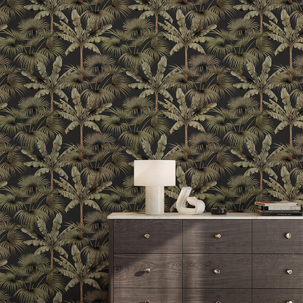 Dark Tropical Palm Wallpaper A140