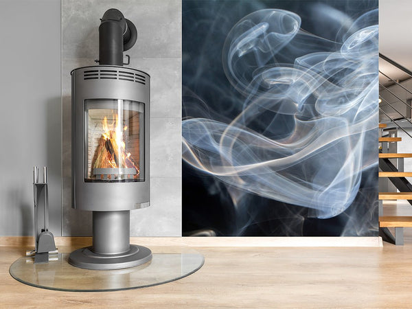 Black Gray Smoke Wall Mural CCM028 - CostaCover - Peel and stick Removable Wallpaper - 3d wall murals - 3d wall painting - Abstract