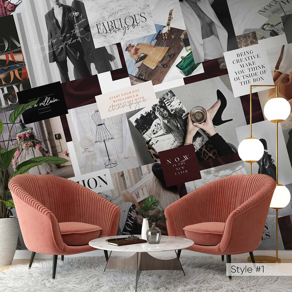 Fashion Style Wall Mural CCM174 - CostaCover - Peel and stick Removable Wallpaper - abstract wall art - abstract wallpaper - accent wallpaper