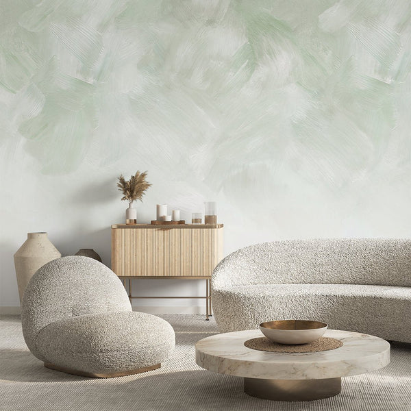 Green Ombre Strokes Wall Mural WM105 - CostaCover - Peel and stick Removable Wallpaper - abstract wall art - abstract wallpaper - accent wallpaper
