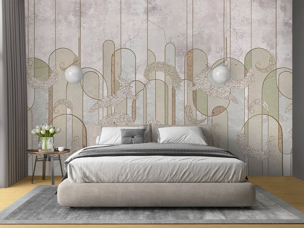 Pastel Green Concrete Wall Mural CCM140 - CostaCover - Peel and stick Removable Wallpaper - abstract wallpaper - accent wallpaper - adhesive wallpaper