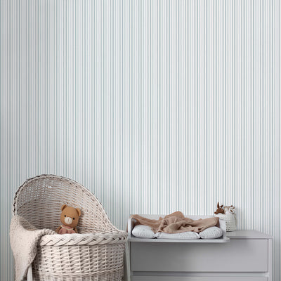 Pastel Blue Stripes Wallpaper S001