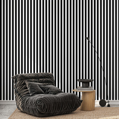 Black & White Stripes Wallpaper S031