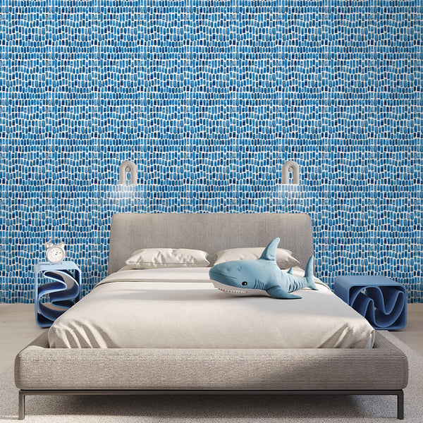 Blue Brushstroke Wallpaper A106
