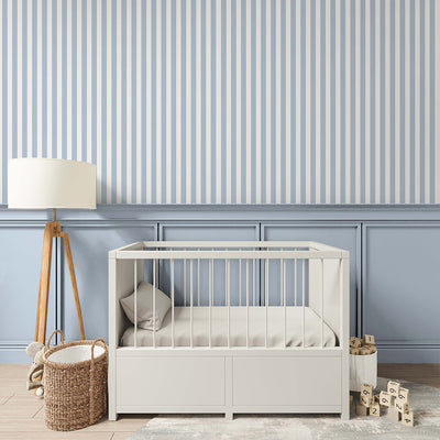 Light Blue Stripe Wallpaper S018