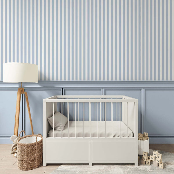 Light Blue Stripe Wallpaper S018 - CostaCover - Peel and stick Removable Wallpaper - abstract wall art - adhesive wallpaper - aqua blue