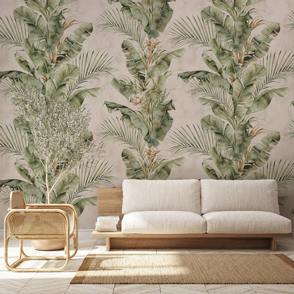 Light Green Tropical Wallpaper A142