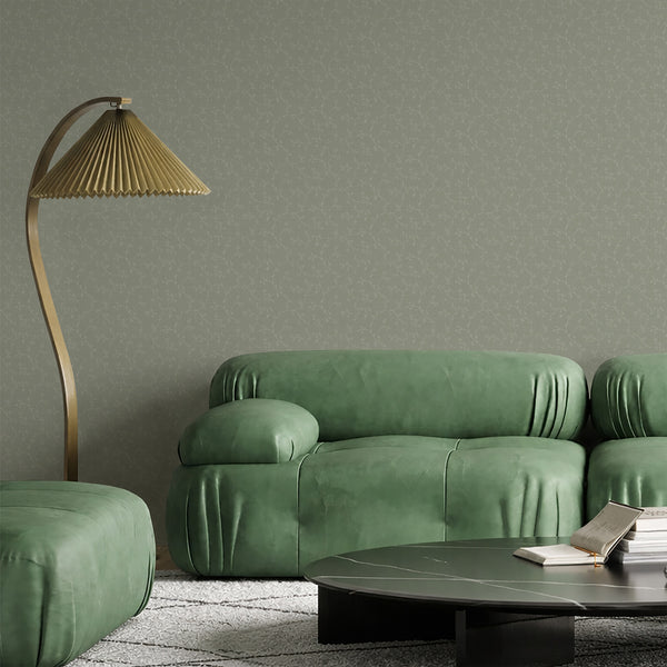 Sage Green Floral Vine Wallpaper L115