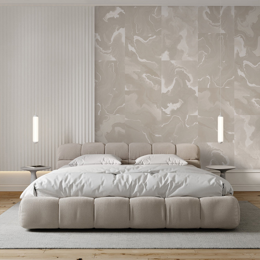 Beige Marble Squares Wall Mural AM031