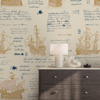 Vintage Pirate Map Wallpaper A121