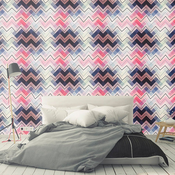 Geometric Chevron Wallpaper CC161 - CostaCover-Peel and stick Removable Wallpaper-Abstract-abstract wallpaper-adhesive wallpaper