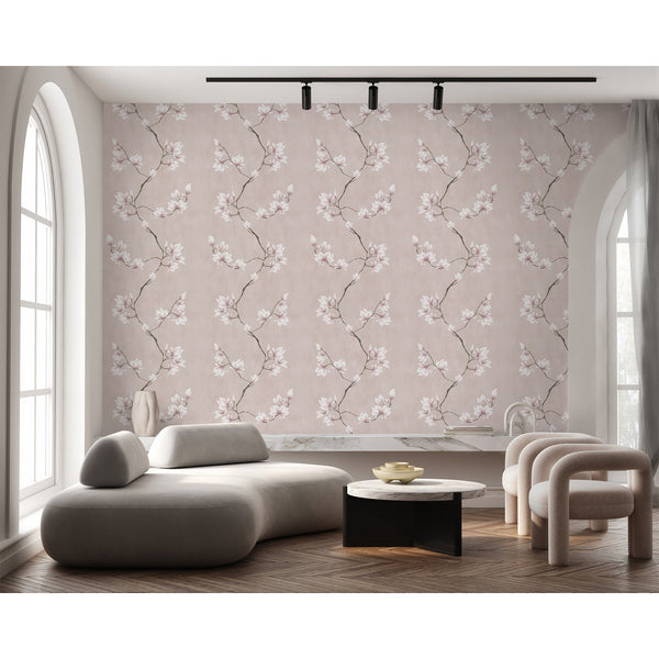 Blush Pink Magnolia Wallpaper W190