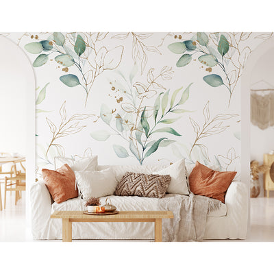 Eucalyptus Leaves & Branches Wallpaper CC227