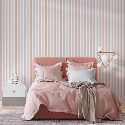 Pink Stripe Polka Dot Wallpaper A086