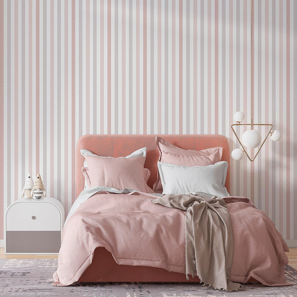 Pink Stripe Polka Dot Wallpaper A086