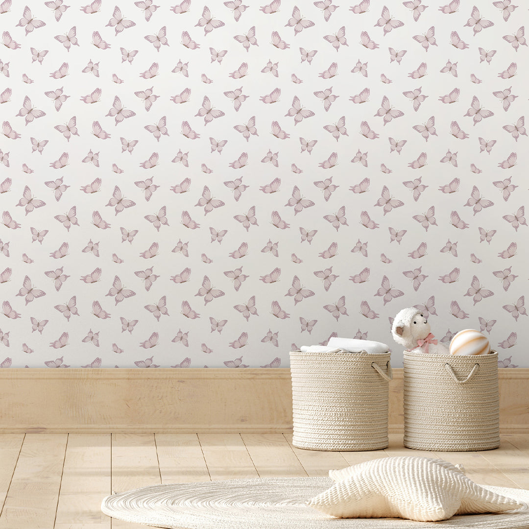Pink Tiny Butterfly Wallpaper A050