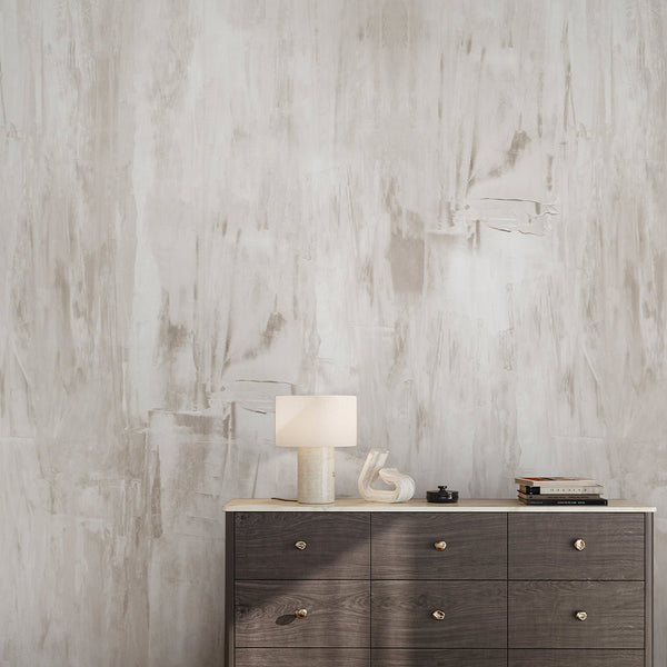 Gray Beige Brush Stroke Plaster Wall Mural AM088 - CostaCover - Peel and stick Removable Wallpaper - Abstract - Abstract Plaster - abstract wall art