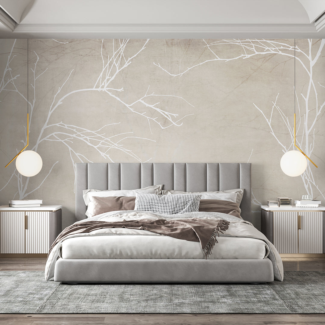 Neutral Tree Branch Wall Mural CCM205