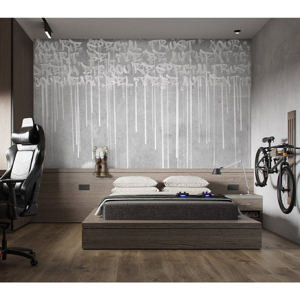 Motivational Graffiti Wall Mural AM122 - CostaCover - Peel and stick Removable Wallpaper - abstract wallpaper - accent wallpaper - adhesive wallpaper