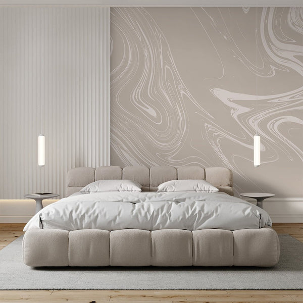 Beige Marble Wall Mural AM055 - CostaCover - Peel and stick Removable Wallpaper - about walls - Abstract - Abstract Labyrinth Lines
