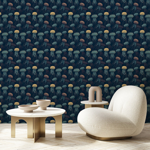 Vintage Jellyfish Wallpaper A109