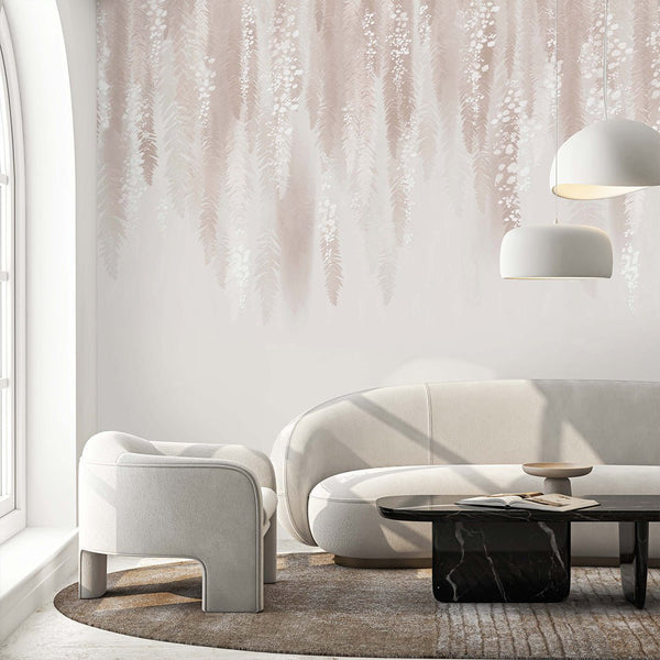 Hanging Flowers Art Wall Mural SM003 - CostaCover - Peel and stick Removable Wallpaper - abstract floral - abstract wall art - abstract wallpaper