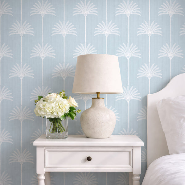 Light Blue Palm Tree Wallpaper L010