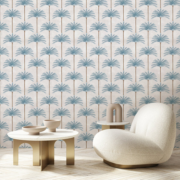 Blue Palm Tree Wallpaper A131