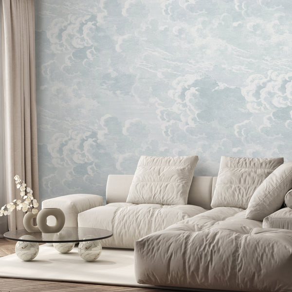 Blue Vintage Cloud Wall Mural AM170