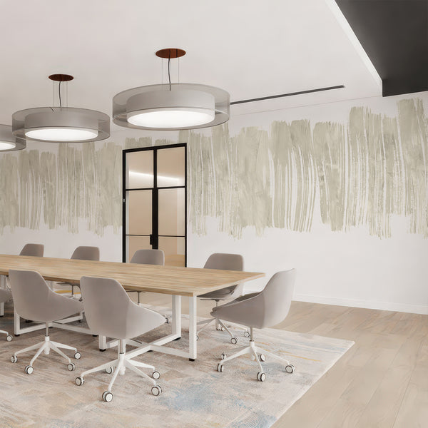 Light Greige Green Brushstroke Wall Mural AM192