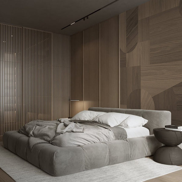 Walnut Wood Texture Wall Mural AM095 - CostaCover - Peel and stick Removable Wallpaper - about walls - Abstract - abstract lines