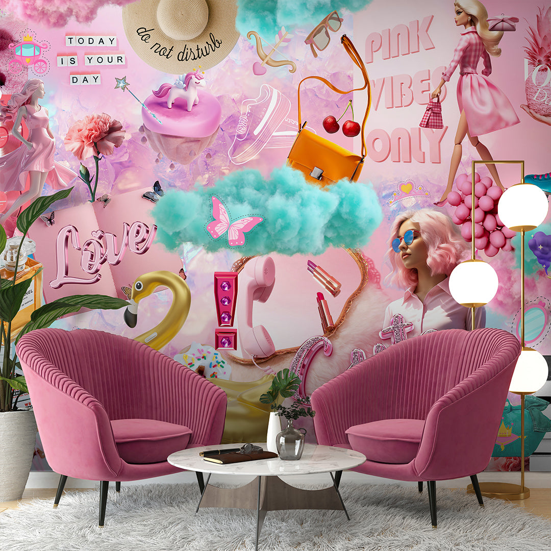 Pink Fashion Style Wall Mural CCM175