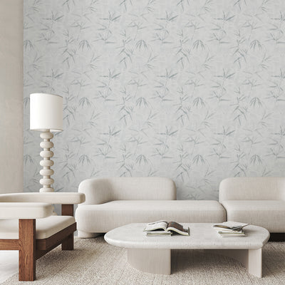 Gray Bamboo Leaves Wallpaper CC363